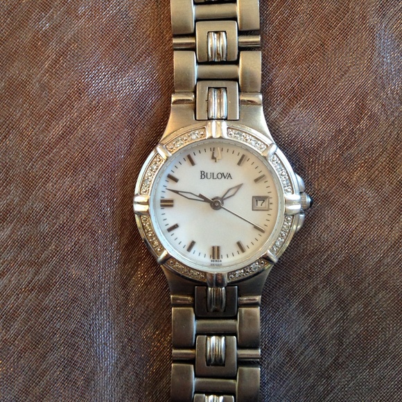 bulova diamond accented watch