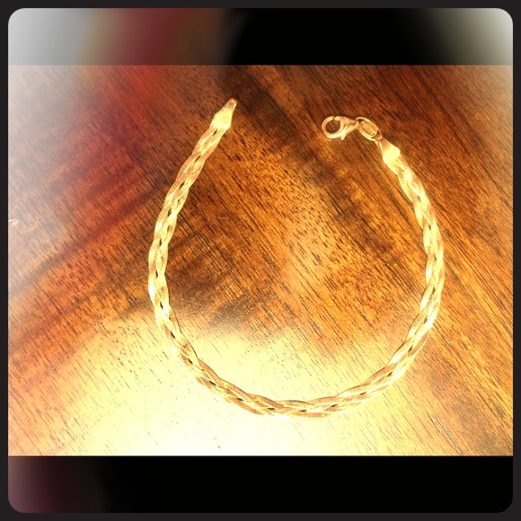 14K gold braid bracelet