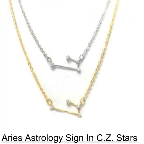 Zodiac Constellation Interpretations in Cubic Zirconia Necklace-Boutique - Picture 3 of 3