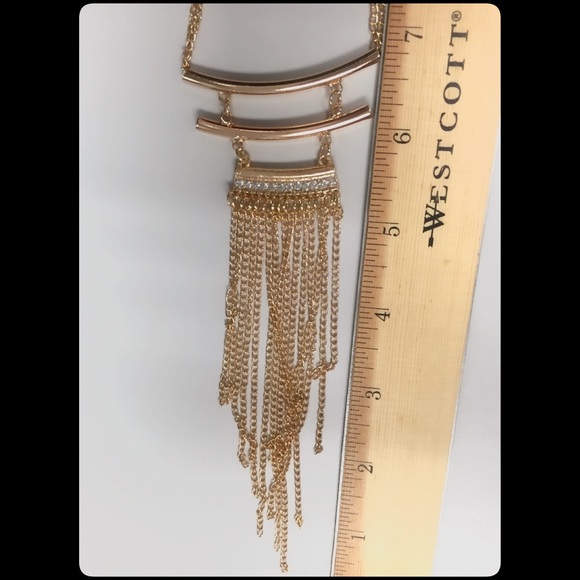 Long Triangle Tassel Necklace - Picture 5 of 6