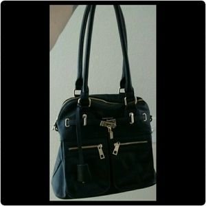 SOLDBlack leather purse MK inspired (Hamilton bag)
