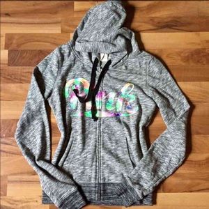 Vs pink tropical full zip
