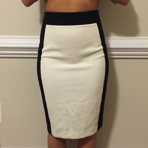 Black & White contrast pencil skirt