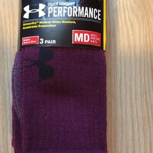 Men's Burgundy Under Armour Socks