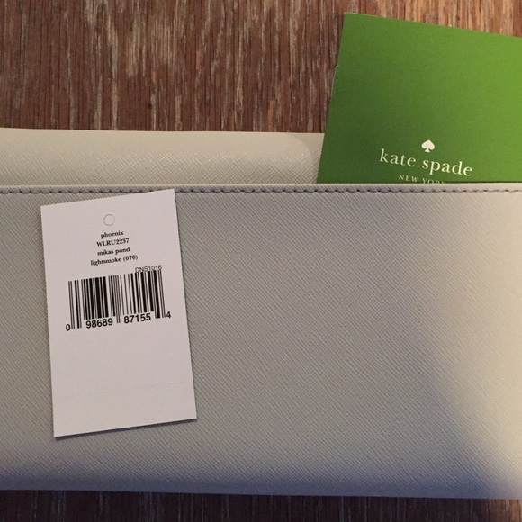 Kate spade mikas pond Phoenix large wallet gray - Picture 3 of 3