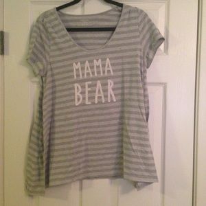 Mama Bear Striped Maternity Tee