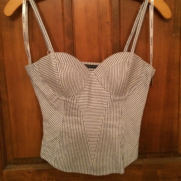 Light Blue Pinstripe Bustier