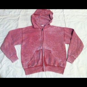 Jet Pink Zip Up Hoodie Size PS