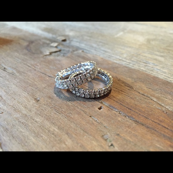 Double Banded | Adjustable "Diamond" Ring