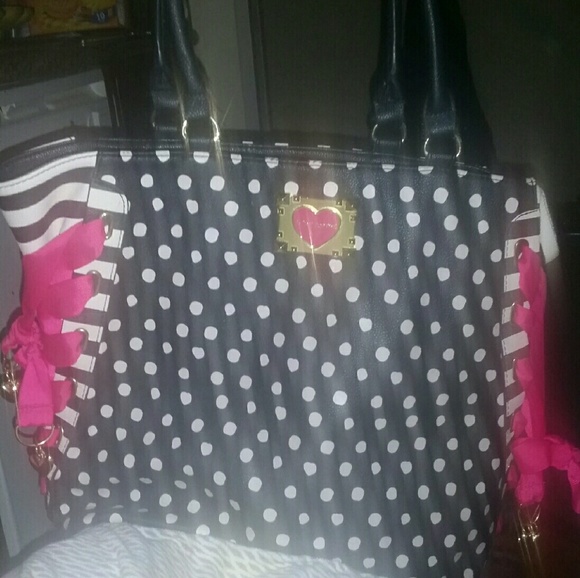Betsey Johnson polka-dot tote