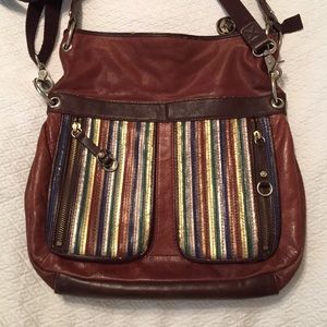 Brown leather purse