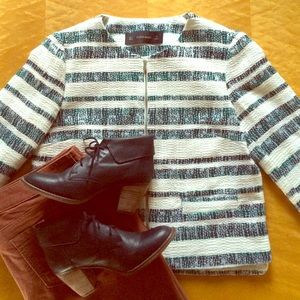 Zara Woven Stripe Jacket