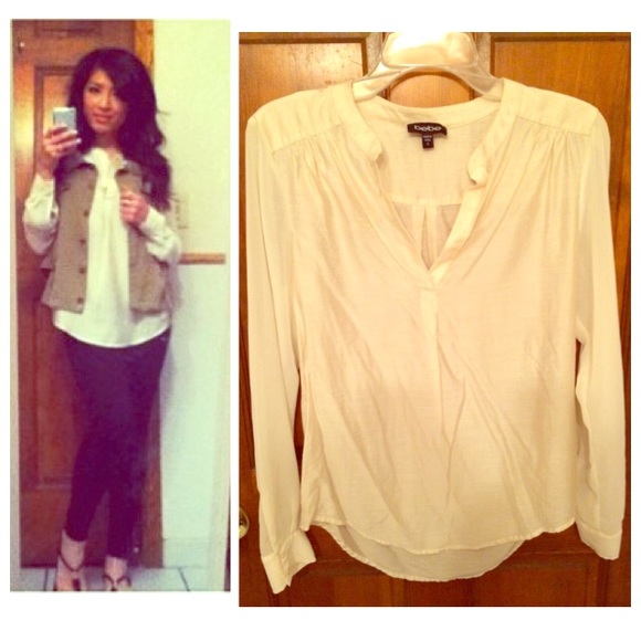 Bebe Mulberry Silk Blouse