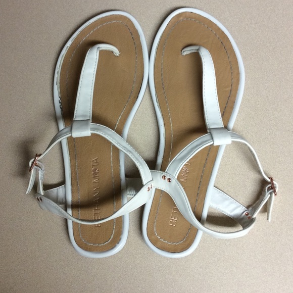 White Bethany Mota Sandals