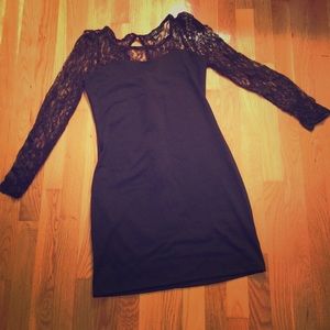 Black lace dress