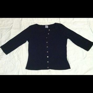 Laurie B Black Cardigan Size Medium