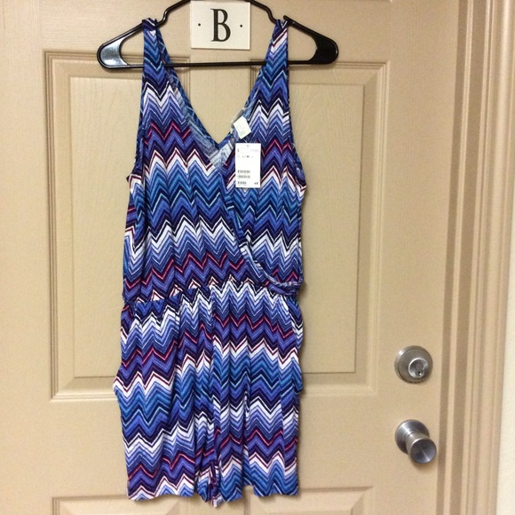 Purple and blue H&M Romper