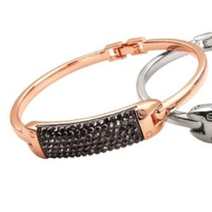 Rose Gold and Jet Swarovski Crystal Bracelet