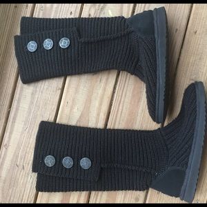 Black Knitted Uggs