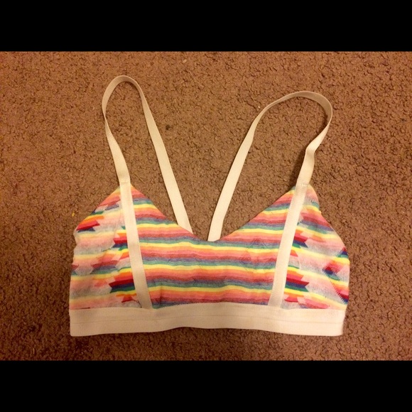 Hippie babe rainbow bra top
