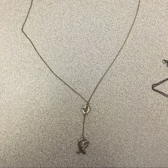 Tiffany & Co  double heart necklace