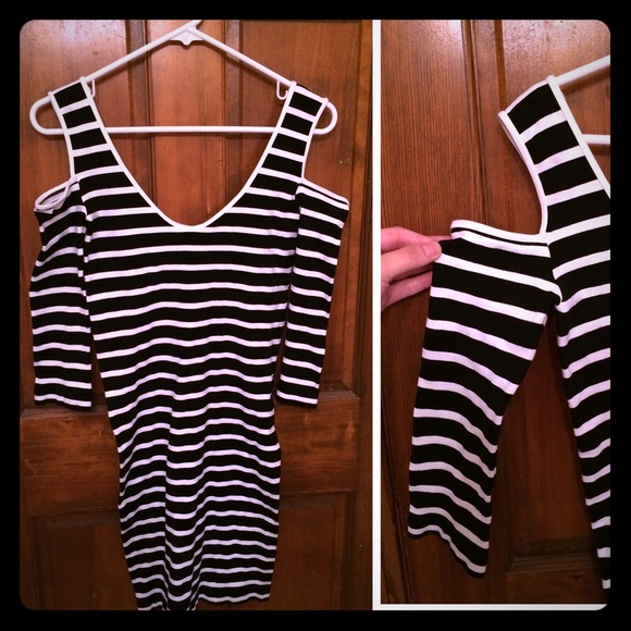 Bebe Bodycon Stripe Dress