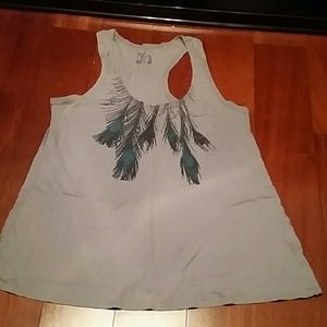 Grey feather tank