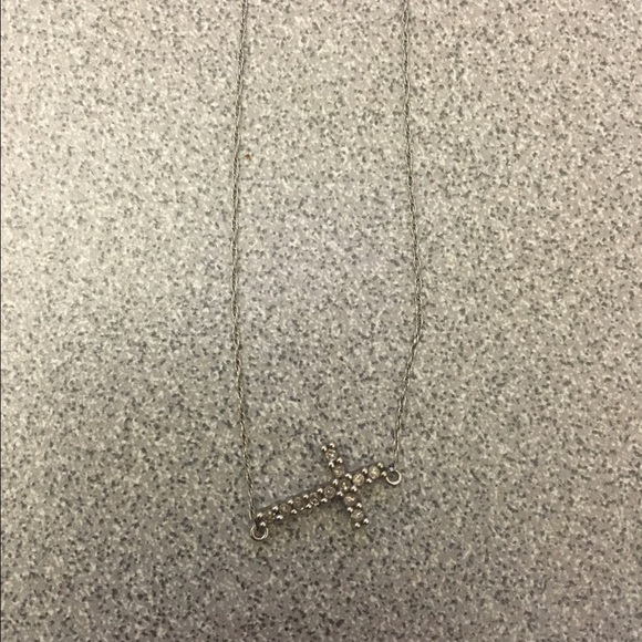 Diamond cross necklace