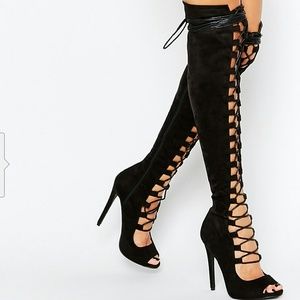New! Lace up over the knee boots. Super sexy!