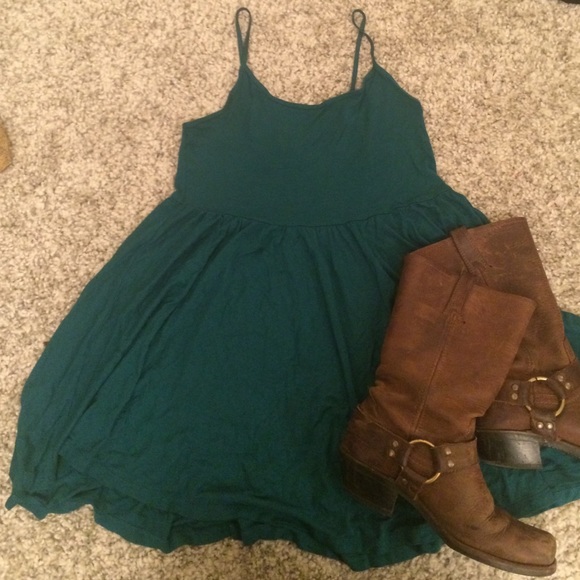 forest green baby dress