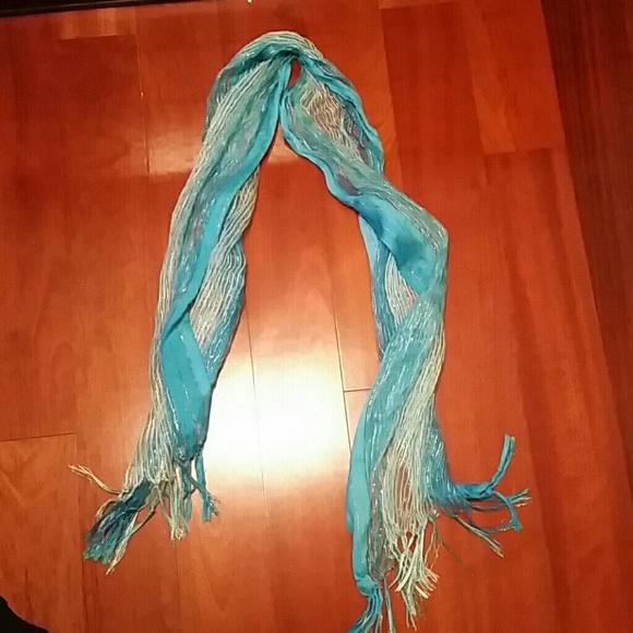 Light blue and glitter scarf