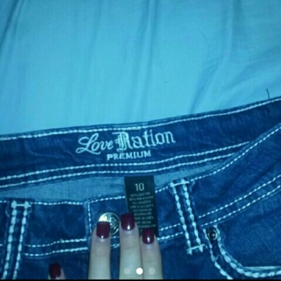 Dark Faded Jeans with Design on Back Pocket - Picture 2 of 3