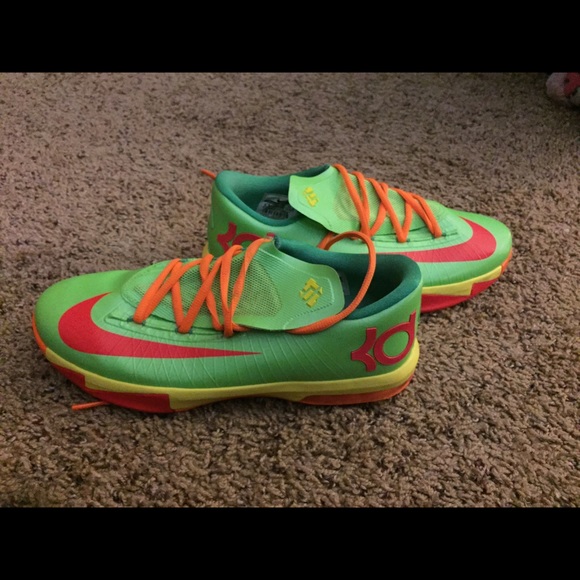 green and pink KD SHOES