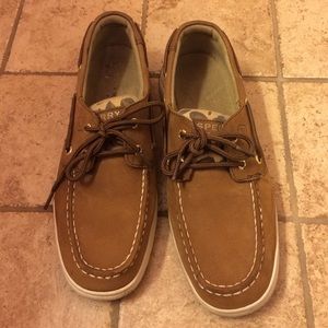 Leopard Dark Brown Sperries