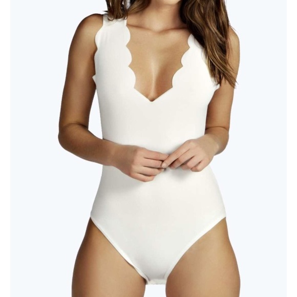 Scalloped bodysuit