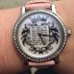 Juicy Couture Fairytale pink leather watch