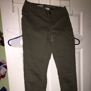 Olive green jeans