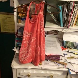Pink floral tank top