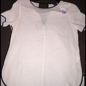 Never Worn Blush Pink Shirt With Black Trim