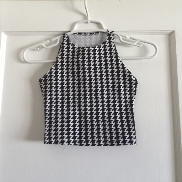 Houndstooth AA Crop Top