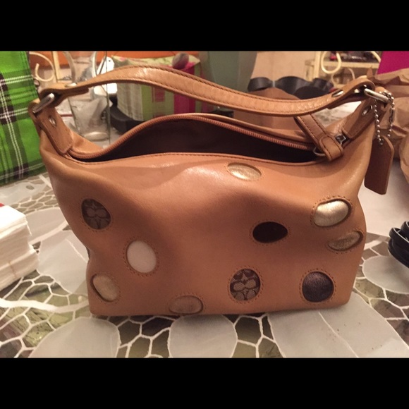 COACH bag with signature C and dots