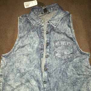 Cropped Jean Shirt