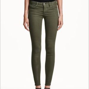 Olive green skinny jeans