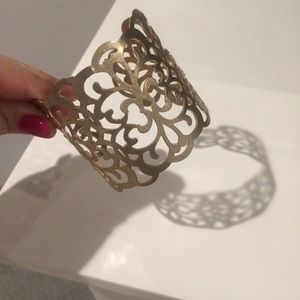 Gold cuff bracelet