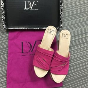Diane von frustenberg wedge sandles 6.5