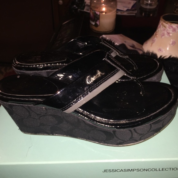 Coach platform sandals