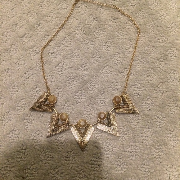 Gold statement necklace