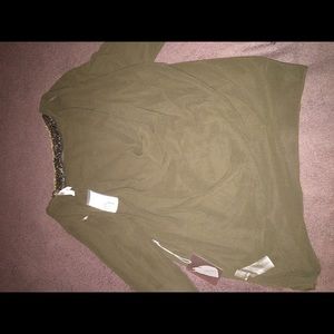 Tunic with drape back and jewel detail