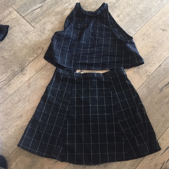 American apparel black grid set