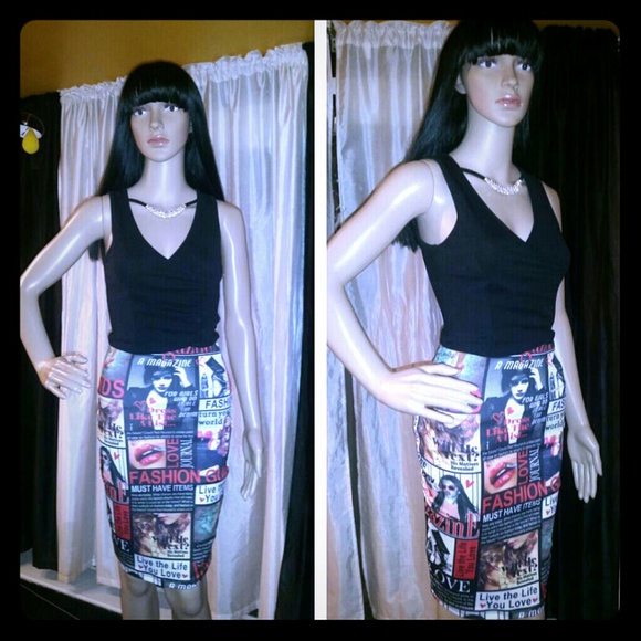 Black Rhinestone, Fashion magazine editorial skirt - Picture 1 of 1